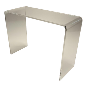 Vintage 1970s Lucite Acrylic Waterfall Console Table — Hollywood Regency MCM Sofa Entry Table