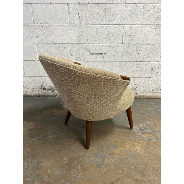 Vintage 1960s Danish Mid-Century Bent Møller Jepsen Teak Upholstered "Tv" Lounge Chair For Sale In New York - Image 6 of 7
