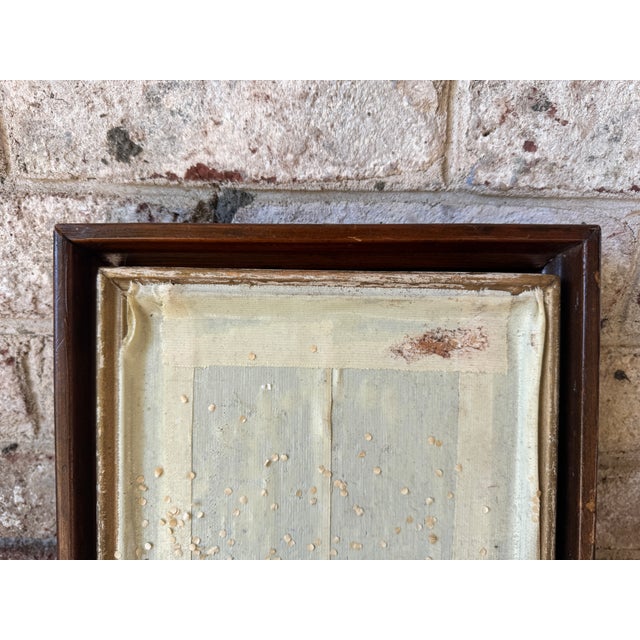 Abstract Vintage Textured Art in Original Frame For Sale - Image 3 of 18