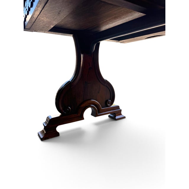 English Regency Rosewood Sofa Table / Partners Desk, Circa 1820 For Sale - Image 9 of 11