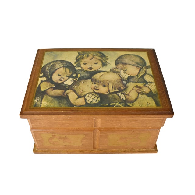 Vintage Laurel Japan Movement Wooden Musical Jewelry Trinket Box Chairish