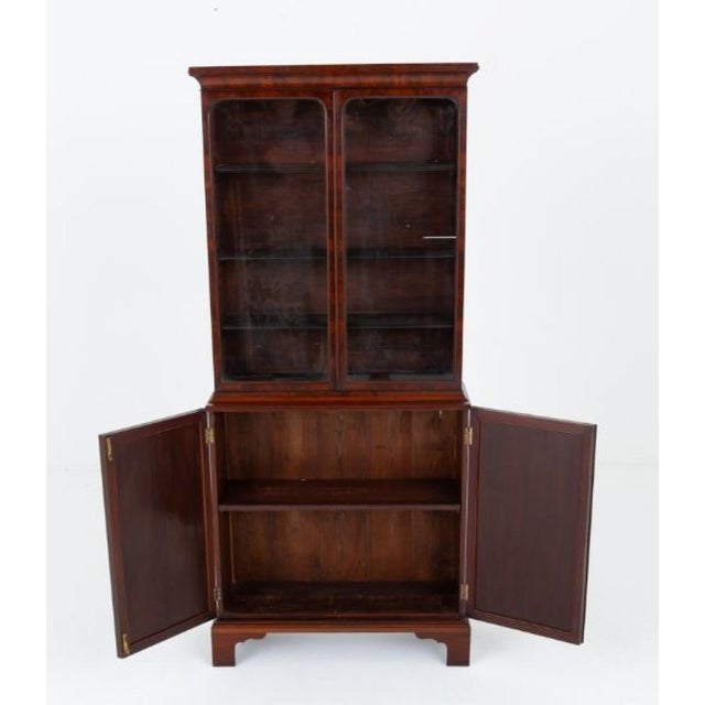 Hollywood Regency Antique Regency Bookcase in Glazed Mahogany For Sale - Image 3 of 8