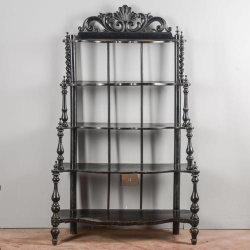 Louis Philippe Ebony Stained Etagere For Sale - Image 9 of 9