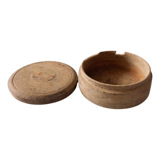 Antique Swedish Hand-Carved Oak Lidded Box, 1800s For Sale