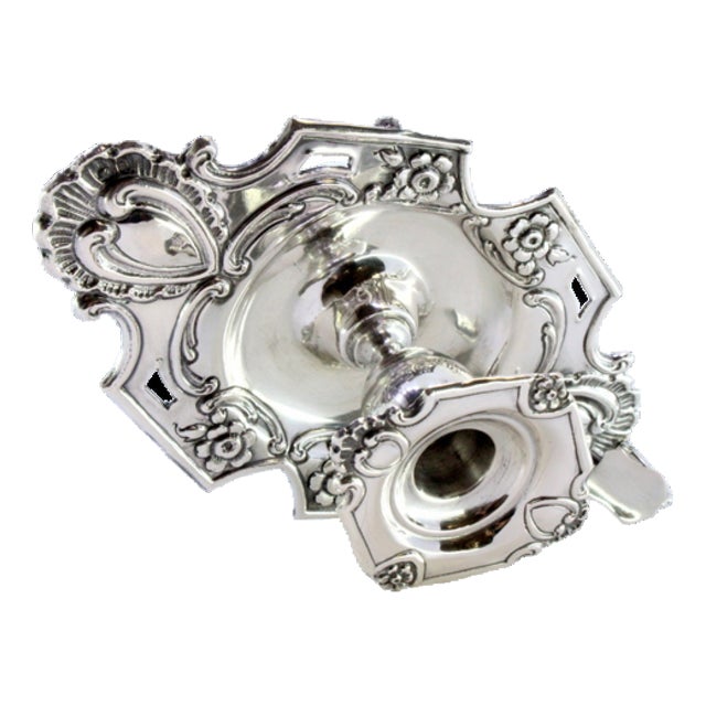 Silver Paddle with Cut-Out Floral Motifs For Sale