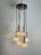 6-light cascade steel and crystal chandelier from the 70s Italian design Intact and functioning. E27 lamps. Good...