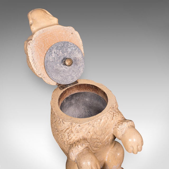 Antique Poodle Tobacco Jar, English, Fruitwood, Dog, Treen, Figural, Edwardian For Sale - Image 11 of 12