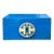 Medium Oriental Round Hardware Bright Blue Rectangular Container Box For Sale