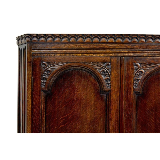Wood Gothic Revival Oak Wardrobe, 1970s For Sale - Image 7 of 8