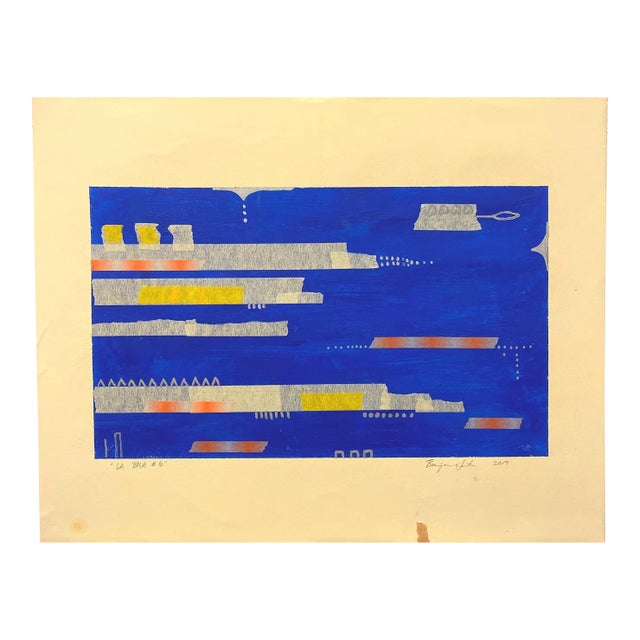 Contemporary Mixed Media Painting, "La Brea #5" For Sale