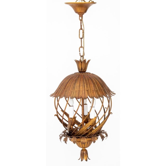 Italian Patinated Metal Rustic Lantern, 1970s For Sale - Image 10 of 10