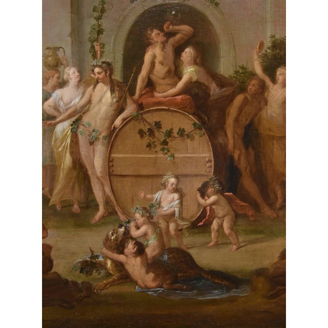 Jean Jacques Spoede, Triumph of Bacchus, 1730, Oil on Canvas, Framed For Sale - Image 7 of 15