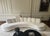 Custom Contemporary Off-White Curved Sofa For Sale In New York - Image 6 of 7