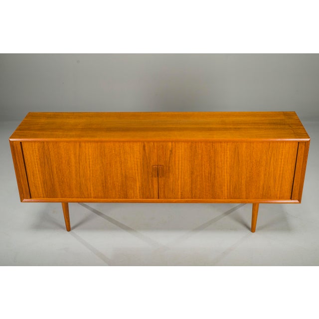 Wood Teak Sideboard attributed to Svend Aage Larsen for Faarup Furniture Factory, Denmark, 1960s For Sale - Image 7 of 17