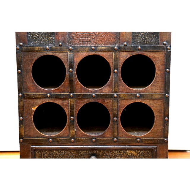 Antique Mahogany & Faux Alligator Cellarette Wine Chairish