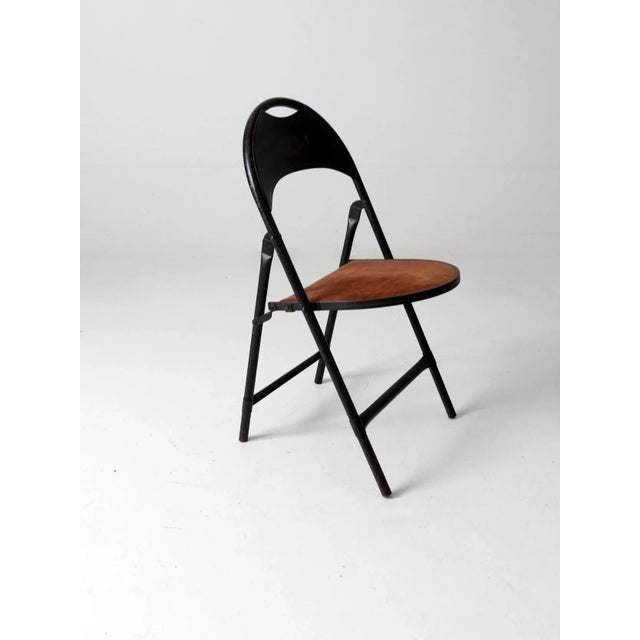 Early 20th Century Vintage Metal Folding Chair For Sale - Image 5 of 13