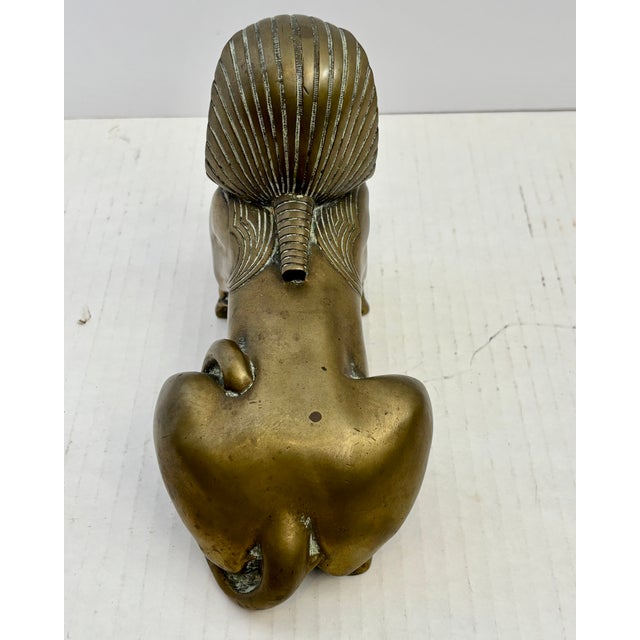 Antique French Egyptian Revival Bronze Figure of a Sphinx For Sale - Image 9 of 12
