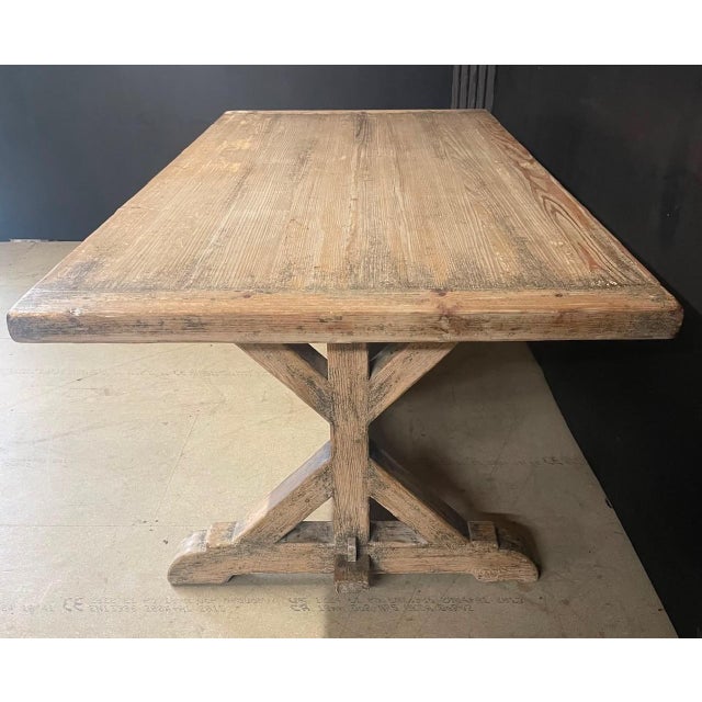 Vintage Farmhouse Dining Table in Pine, 1920 For Sale - Image 3 of 18