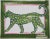 Expressionist painting of a spotted leopard set in an olive green and pink border.Tropical and vibrant. Abstract...