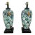 Pair of Art Nouveau Floral Cloisonné-Style Ceramic Table Lamps With Hollywood Provenance For Sale