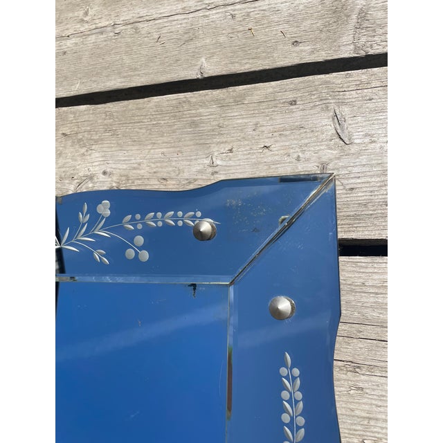 Mid-Century Modern Vintage Venetian Mirror, 1950s For Sale - Image 3 of 6