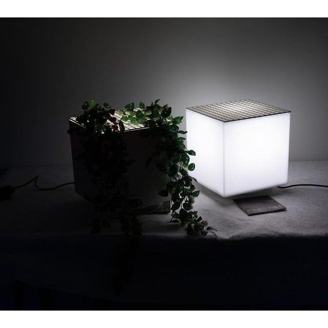 Lamps and Flower Vase Cube Light attributed to Studio OPI for Cini&Nils, 1970s For Sale - Image 12 of 13