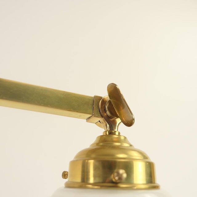 Brass Extendable Floor Lamp with Adjustable Shade, Germany, 1940s For Sale - Image 12 of 14