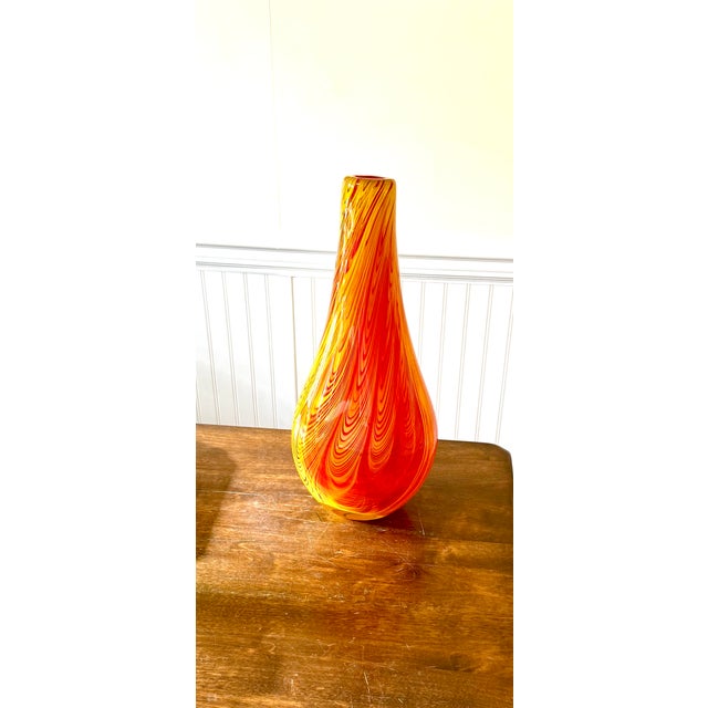 1970s Alexander Kalifano Art Glass Vase For Sale - Image 12 of 15