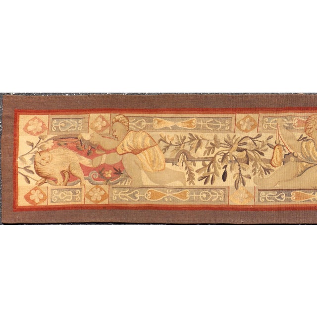 Art Nouveau Antique French Fine Weave Tapestry in Excellent Condition For Sale - Image 3 of 12