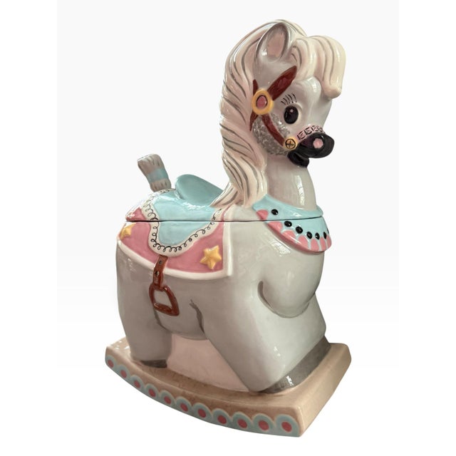 Traditional Vintage 1956 Alberta’s Hobby Horse Cookie Jar, Carousel Horse For Sale - Image 3 of 7