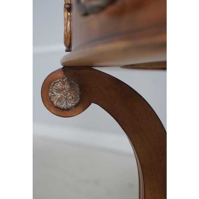 Century Round Marble Top French Empire Center Table For Sale - Image 9 of 18