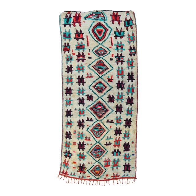 Mid 20th Century Vintage Moroccan Rug - 8'10'' X 4'2'' For Sale