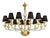 Minimalist Modern Linear Murano Glass Chandelier with Gold Leaf Accents by Simoeng for Simoeng For Sale