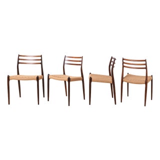 Vintage Dining Chairs by Niels Otto Møller, Denmark, 1960s, Set of 4 For Sale