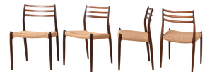 Vintage Dining Chairs by Niels Otto Møller, Denmark, 1960s, Set of 4