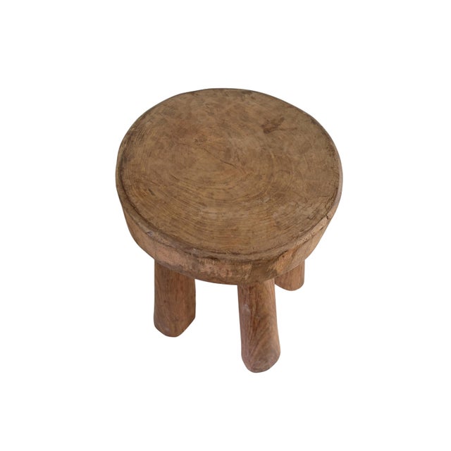 Brown Vintage African Carved Wood Milk Stool Hehe Gogo People Tanzania 11.5" H For Sale - Image 8 of 9