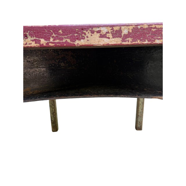 Vintage Painted Tavern Americana Poker Card Game Table For Sale - Image 4 of 17