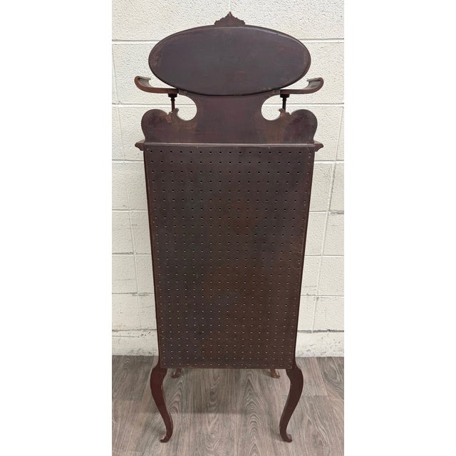 Antique Victorian Rococo Revival Mahogany Music Cabinet For Sale - Image 11 of 11