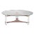 1960s Round Coffee Table with Walnut Base and Lucite Legs For Sale
