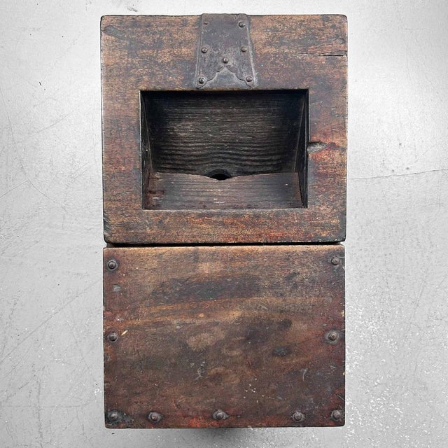 Antique Wooden Zenibako Temple Offering Box, 1890s For Sale - Image 5 of 15