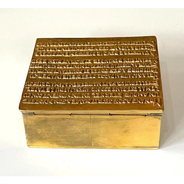 French Line Vautrin Bronze Poem Box with Sonnet by Felix Arvers For Sale In Atlanta - Image 6 of 11