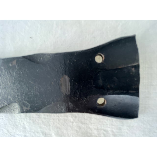 1950s 1950's Black Wrought Iron Horseshoe Door Knocker For Sale - Image 5 of 8