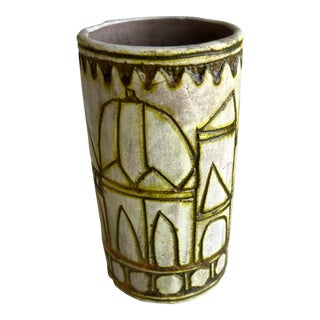 Mid-Century Modern Bitossi Style Ceramic Vase For Sale