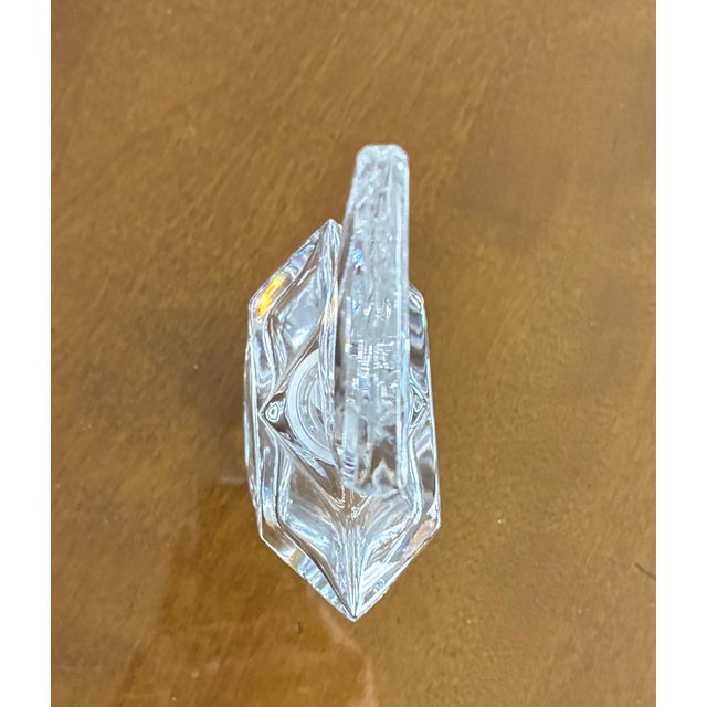 1970s Vintage Crystal Ship Sail Shaped Stopper Perfume Bottle For Sale - Image 5 of 7