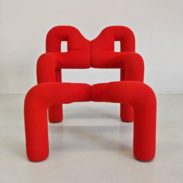 Red Ekstrem Armchair by Terje Ekstrom for Stokke, 1980s For Sale - Image 6 of 18
