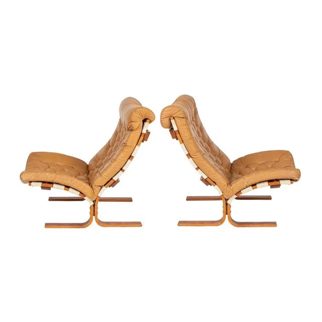 Tan Set of Siesta Chairs attributed to Ingmar Relling, 1965 For Sale - Image 8 of 13