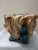Vintage Majolica Style Leaf & Ladybug Ceramic Planter For Sale In Tampa - Image 6 of 11