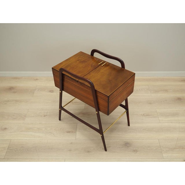 Vintage Walnut Sewing Table, 1970s For Sale - Image 10 of 18