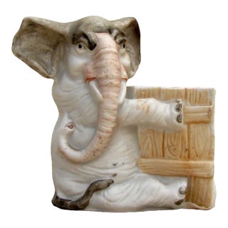 Vintage Elephant Bisque Match Striker / Pyrogene For Sale