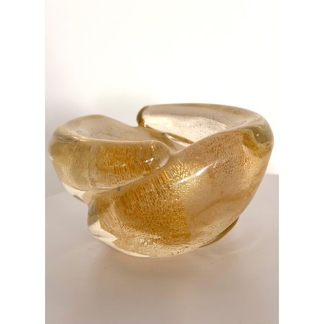 Vintage Thick Murano Glass Ashtray by Archimede Seguso, 1950s For Sale - Image 6 of 12